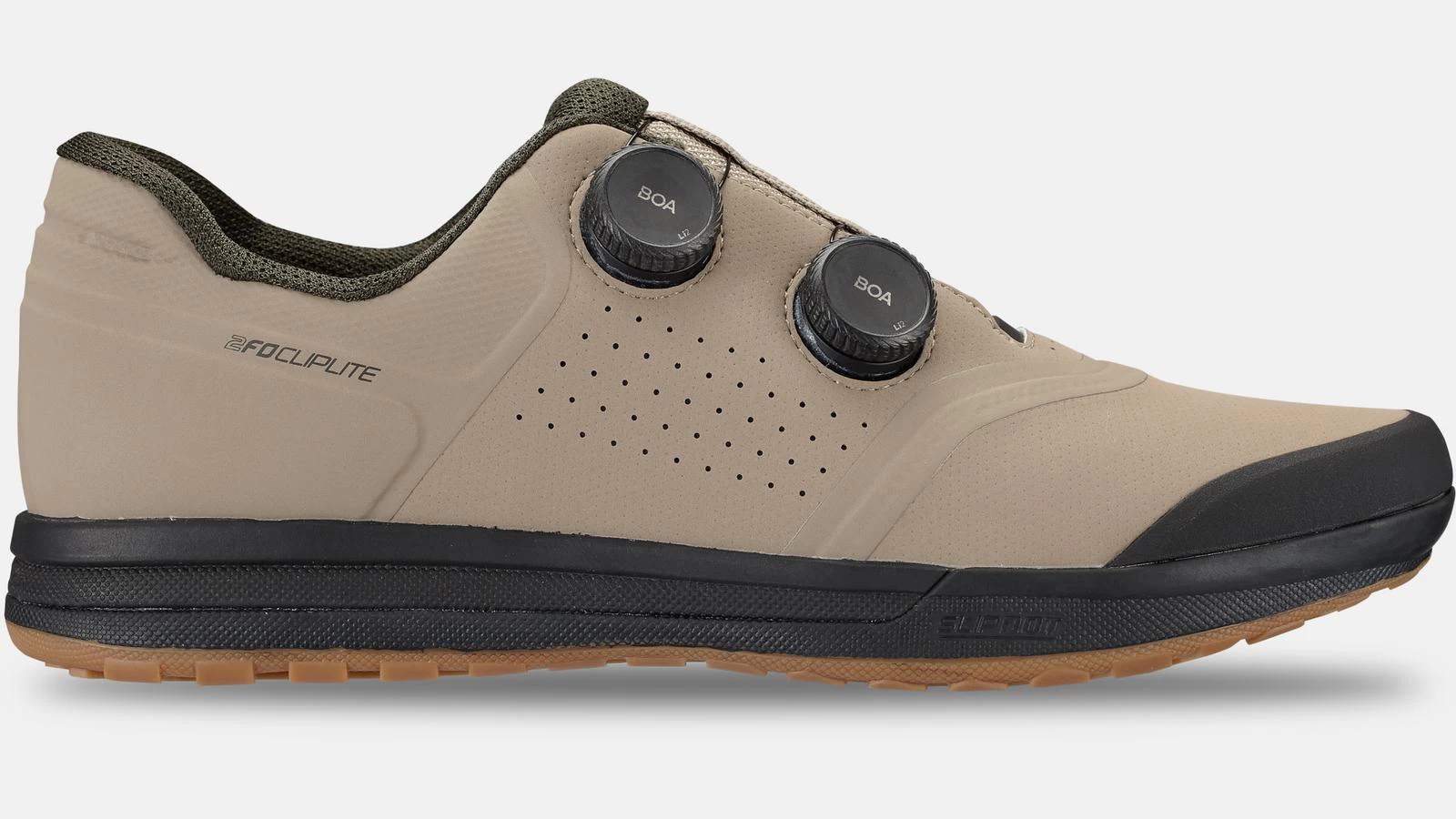 Specialized 2FO ClipLite Mountain Bike Shoes - Taupe/Dark Moss Green - Image 5