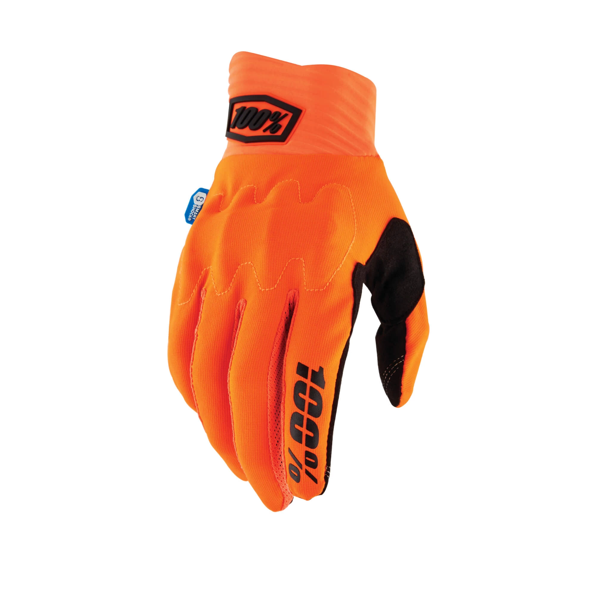 100 Percent Cognito Smart Shock Long Finger MTB Gloves - Red