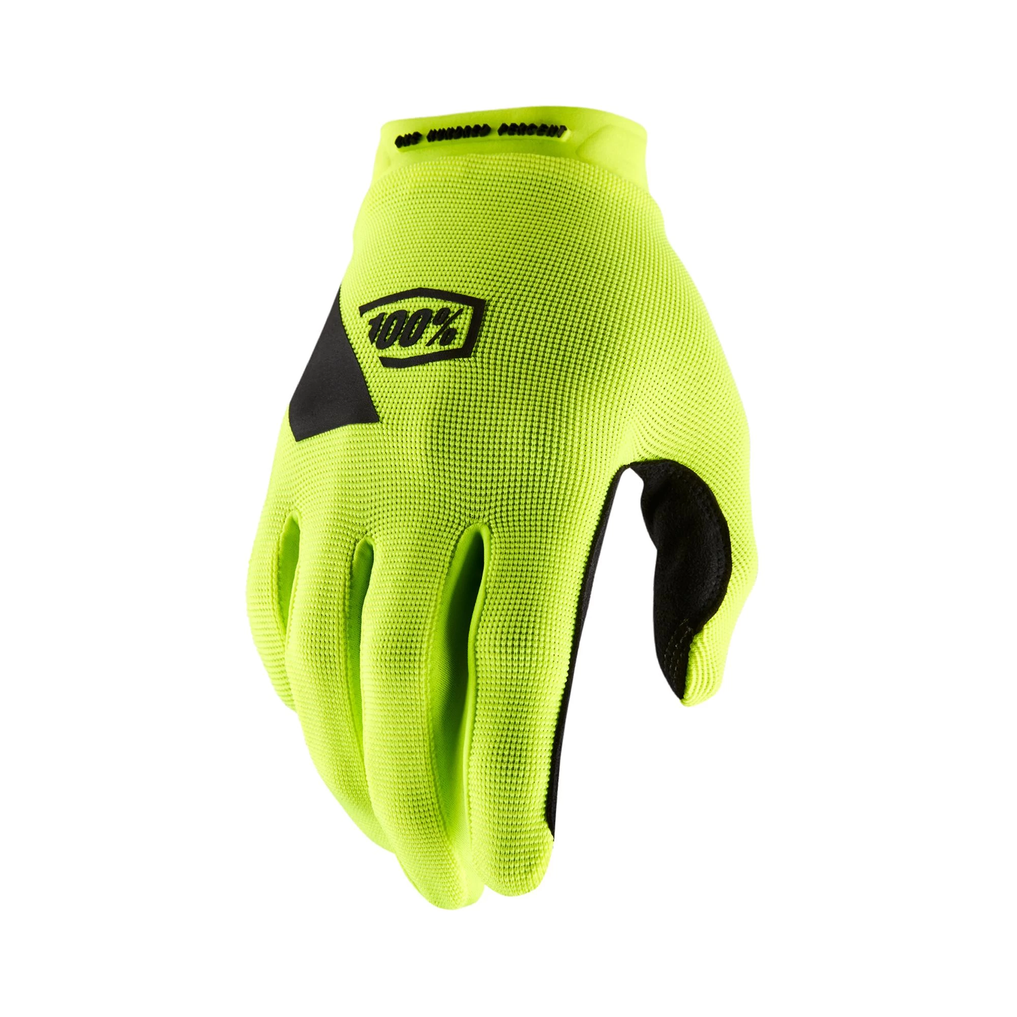 100 Percent Ridecamp Long Finger Gloves - Army Green/Black - Image 3