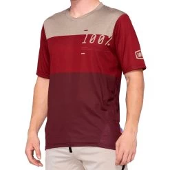 100 Percent Airmatic Short Sleeve Jersey - Brick/Red