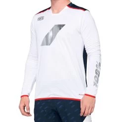 100 Percent R-Core X Ltd Edition Long Sleeve Jersey - Navy/White