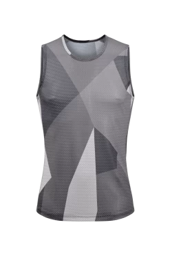 Cube Mesh Sleeveless Baselayer - Grey Camo