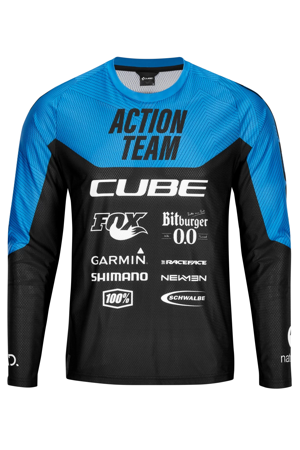 Cube Edge Round Neck Long Sleeve Jersey - Grey/Lime - Image 3