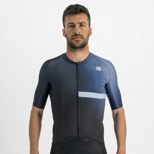 Sportful Bomber Men's Short Sleeve Jersey - Black/Galaxy Blue - Image 3