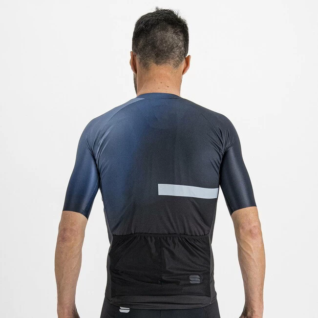 Sportful Bomber Men's Short Sleeve Jersey - Black/Galaxy Blue - Image 5