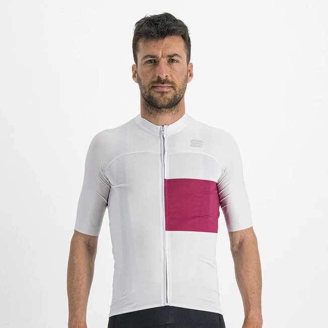 Sportful Snap Men's Short Sleeve Jersey - Ash Grey/Cyclamen
