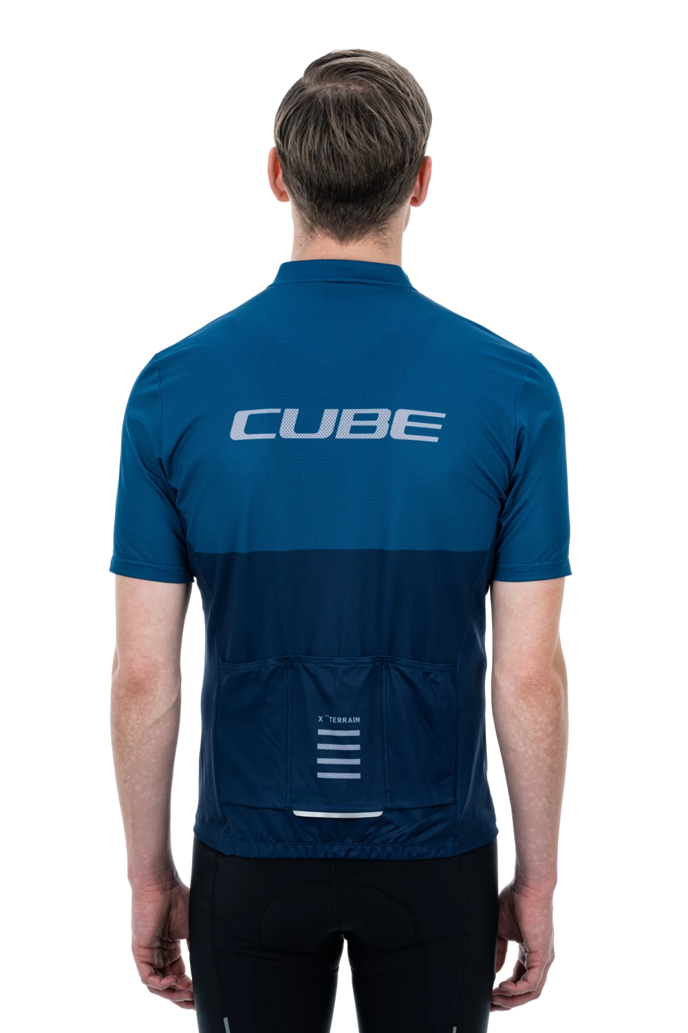 Cube ATX Full Zip Men's Short Sleeve Jersey - Blue - Image 4