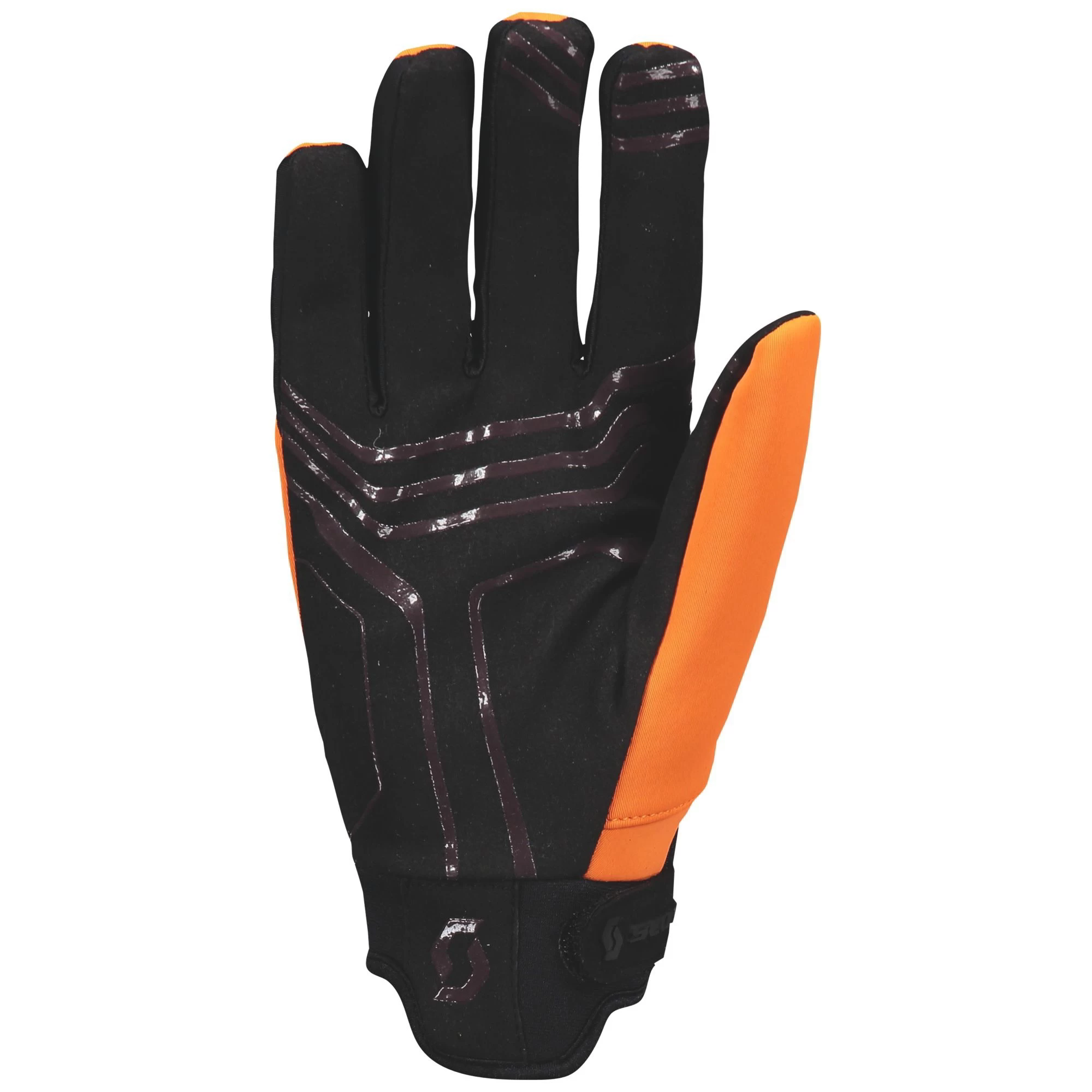Scott Neoprene Long Finger Gloves - Orange Pumpkin/Red Fudge - Image 2
