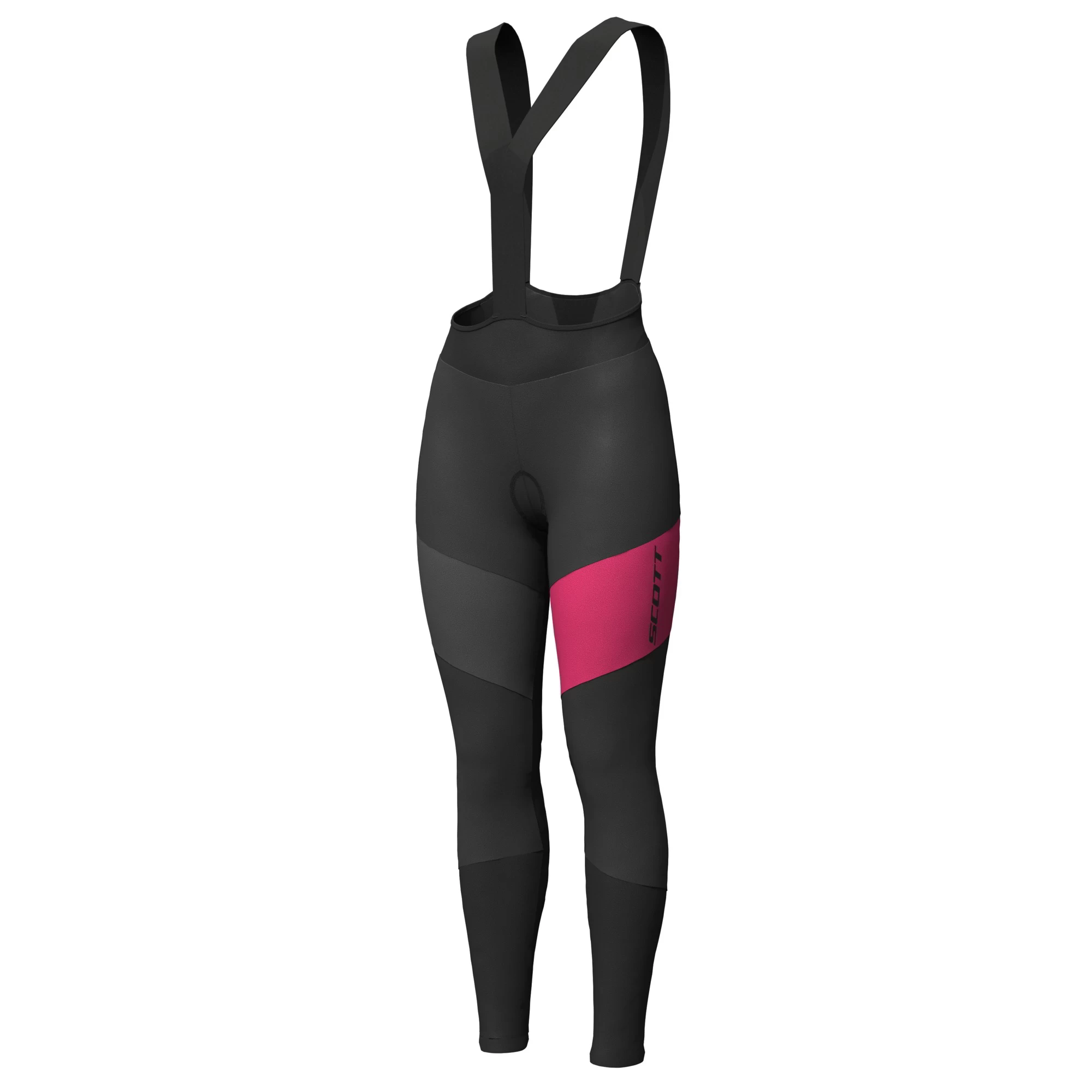 Scott RC Warm WB +++ Womens Bib Tights - Black/Azalea Pink - Image 2