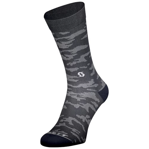 Scott Trail Camo Crew Socks - Dark Grey/White - Image 2