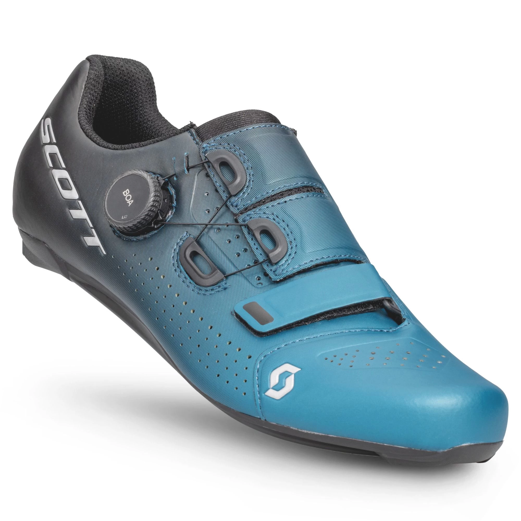 Scott Team BOA Men's Road Shoes - Black Fade/Metallic Blue - Image 3