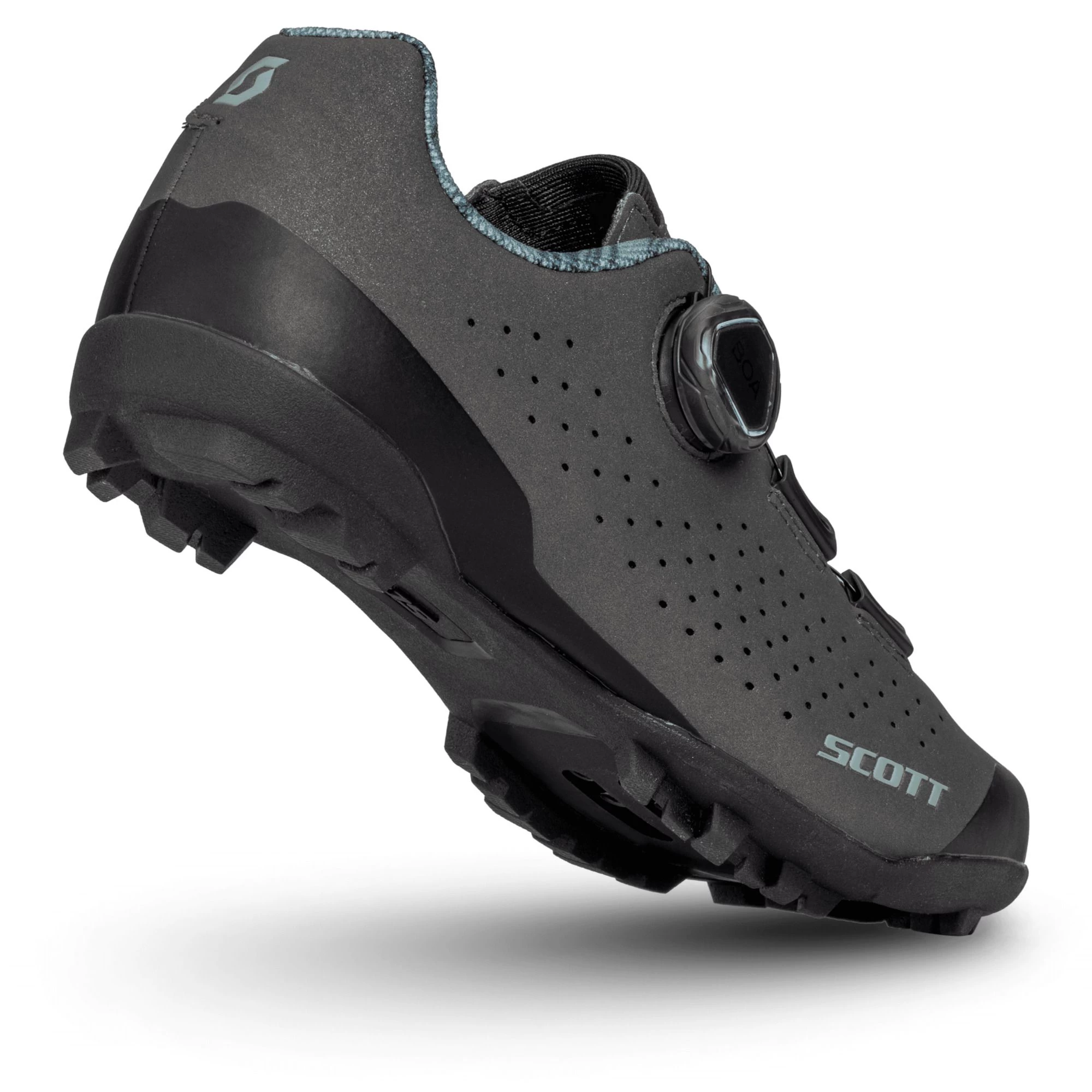 Scott Gravel Pro Women's Gravel Road Shoes - Dark Grey/Light Green - Image 3