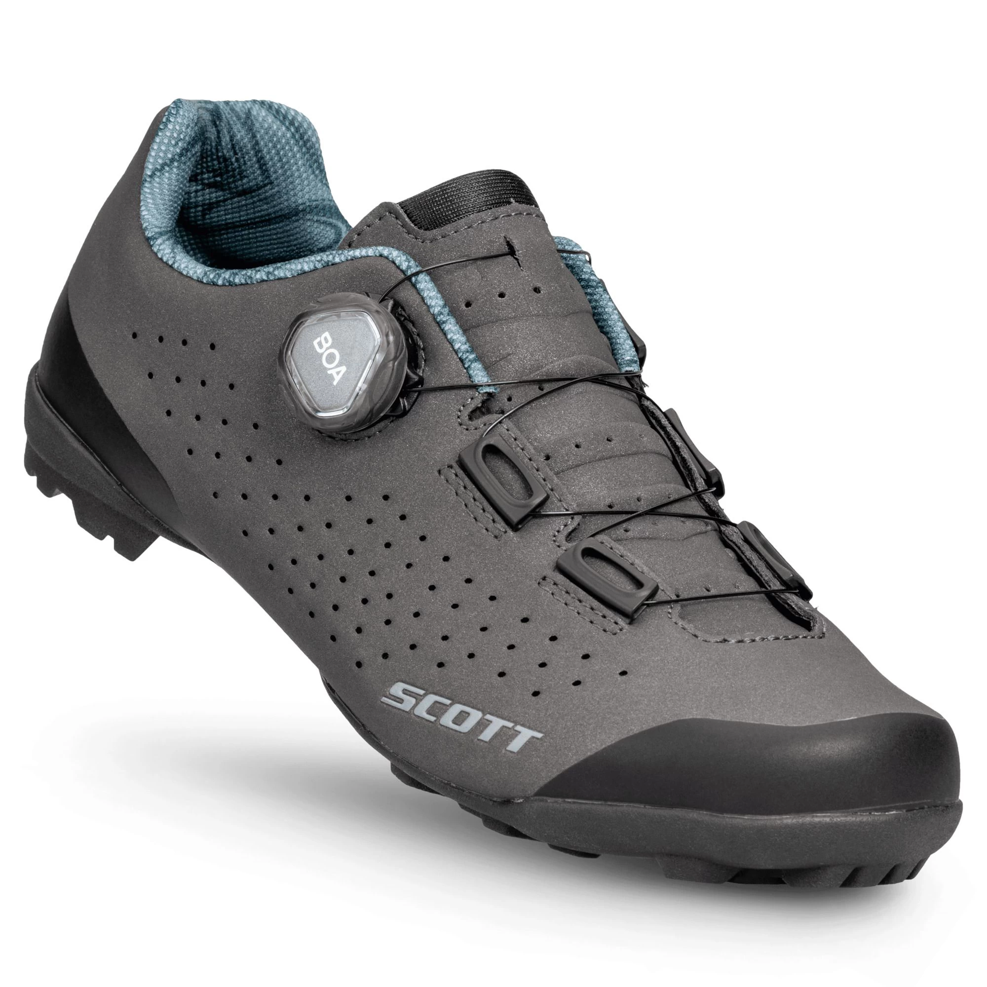 Scott Gravel Pro Women's Gravel Road Shoes - Dark Grey/Light Green - Image 4