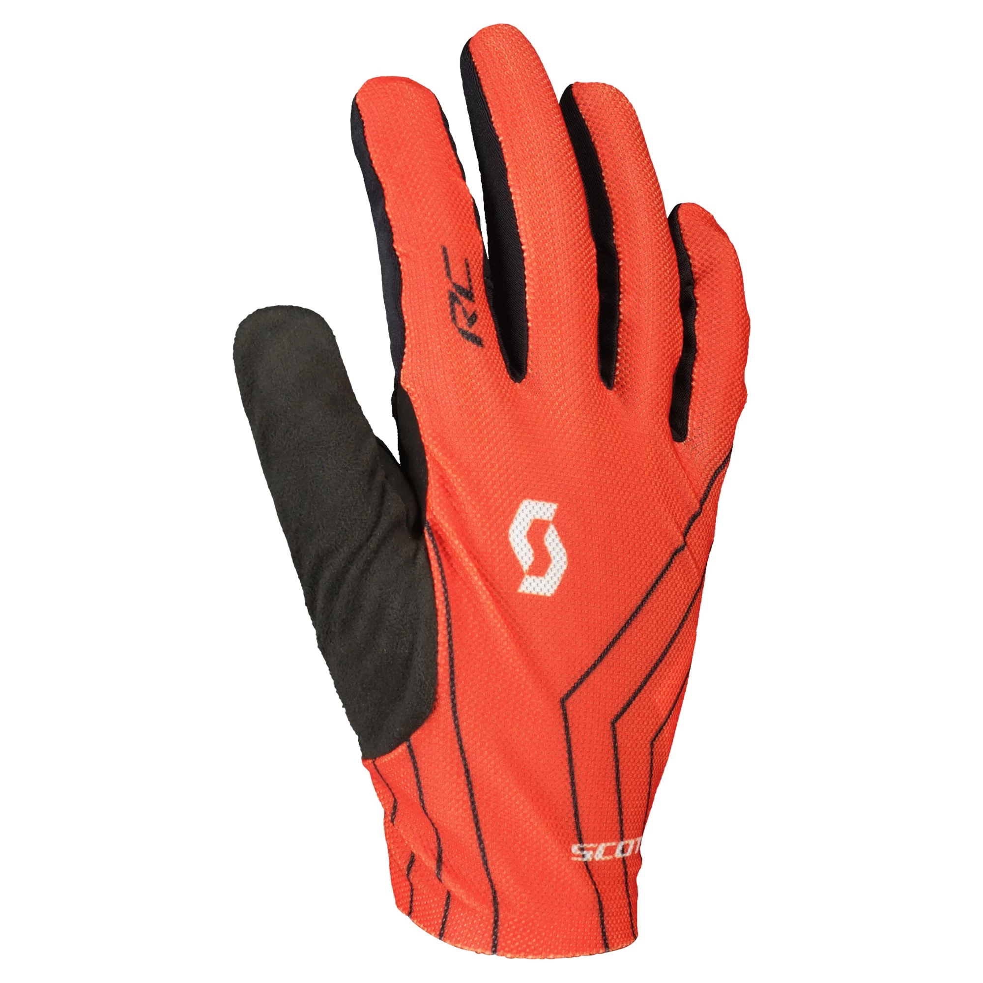 Scott RC Team Long Finger Gloves - Fiery Red/Dark Grey - Image 5