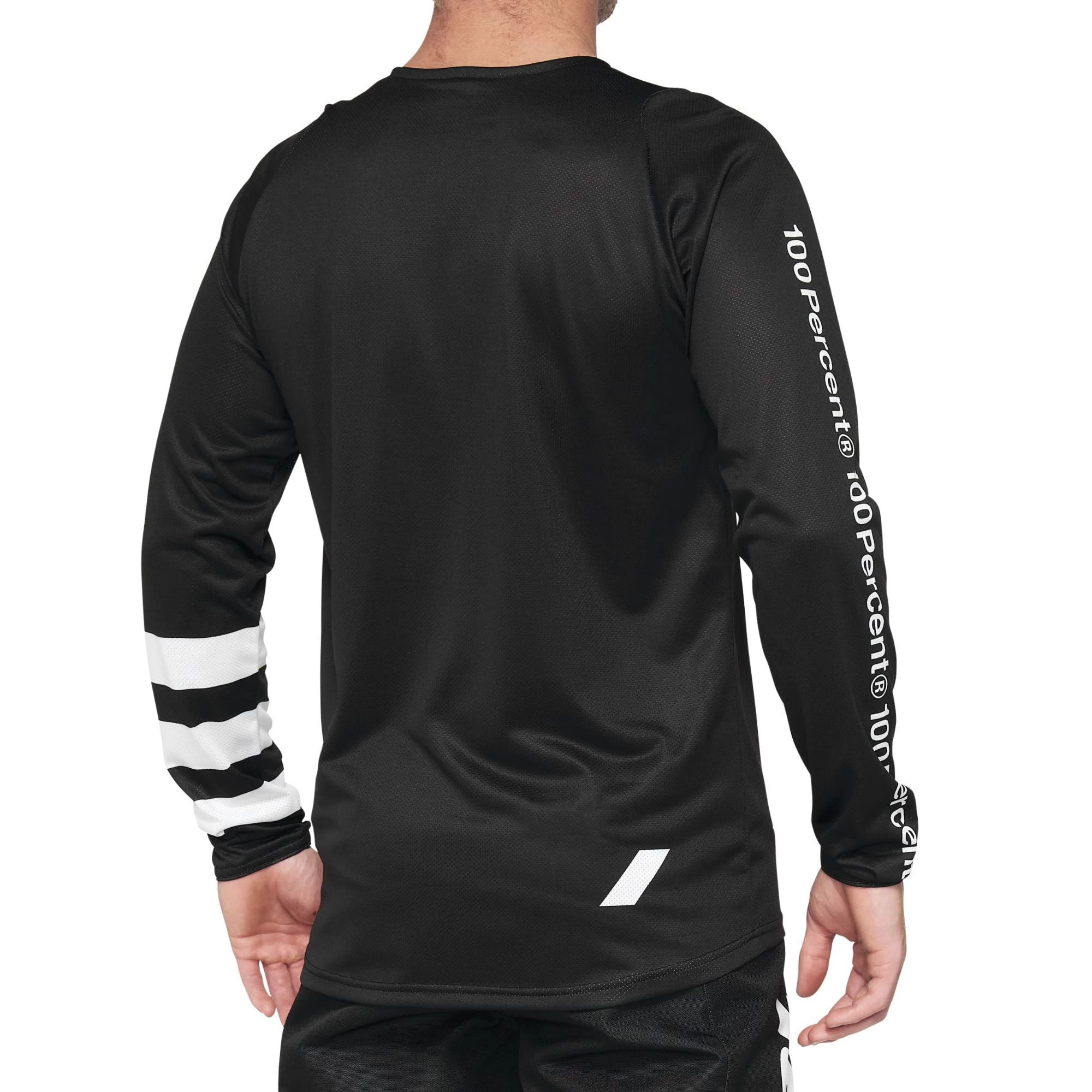 100 Percent R-Core Men's Long Sleeve Jersey - Black/White - Image 3
