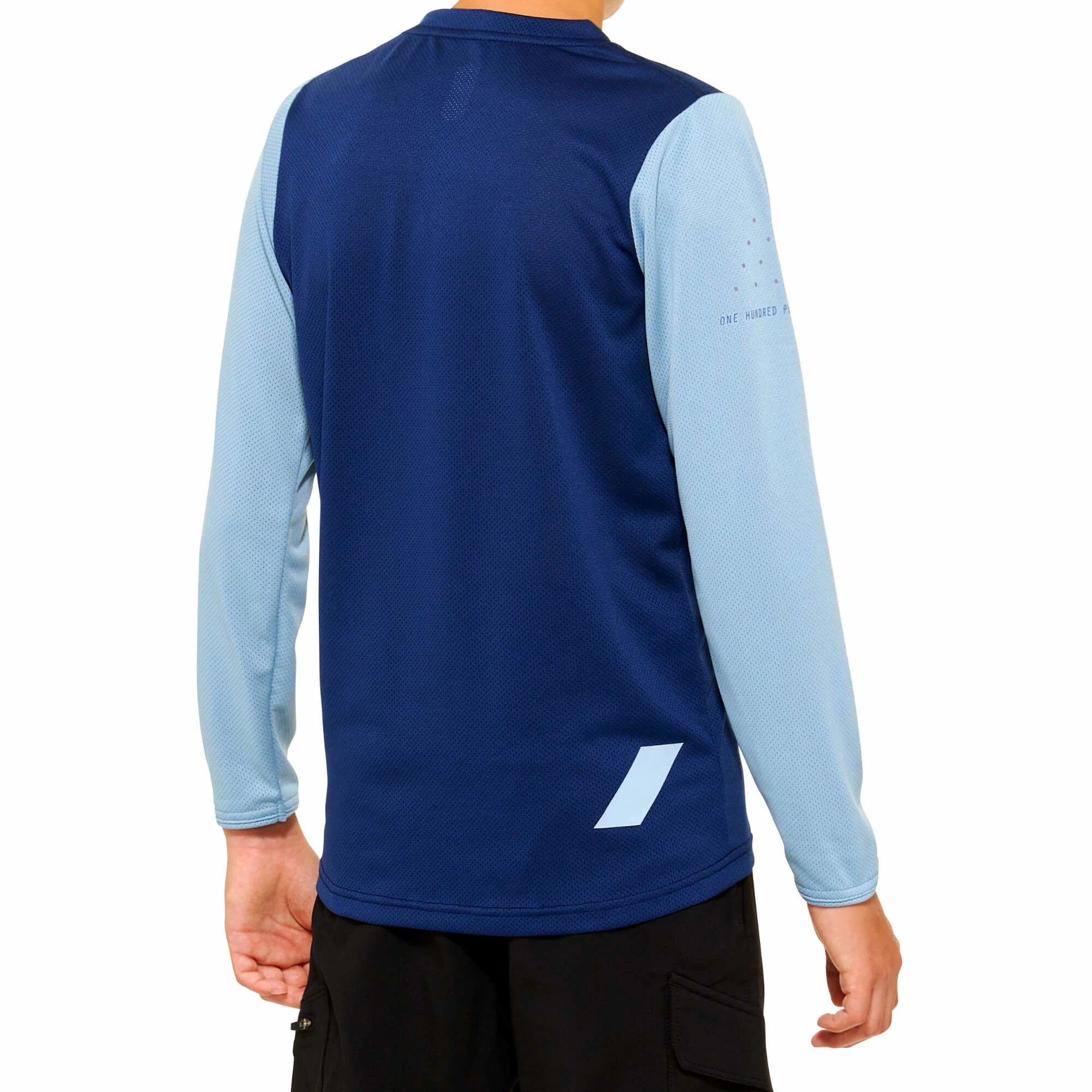 100 Percent Ridecamp Youth Long Sleeve Jersey - Slate/Navy - Image 2