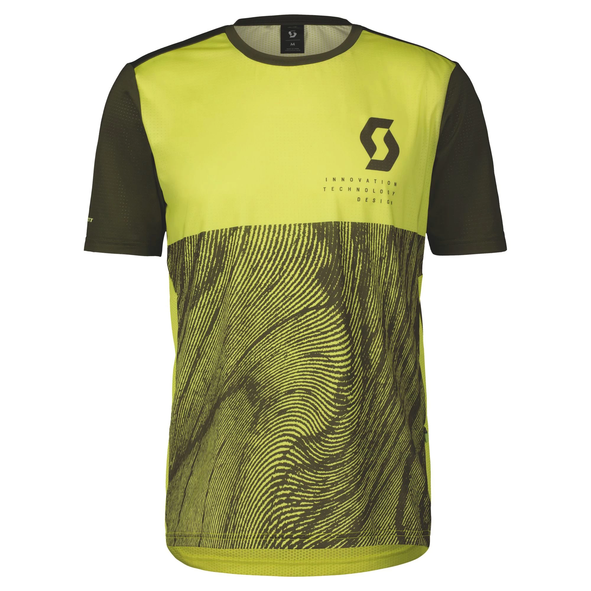 Scott Trail Vertic Men's Short Sleeve Jersey - Bitter Yellow/Fir Green - Image 3