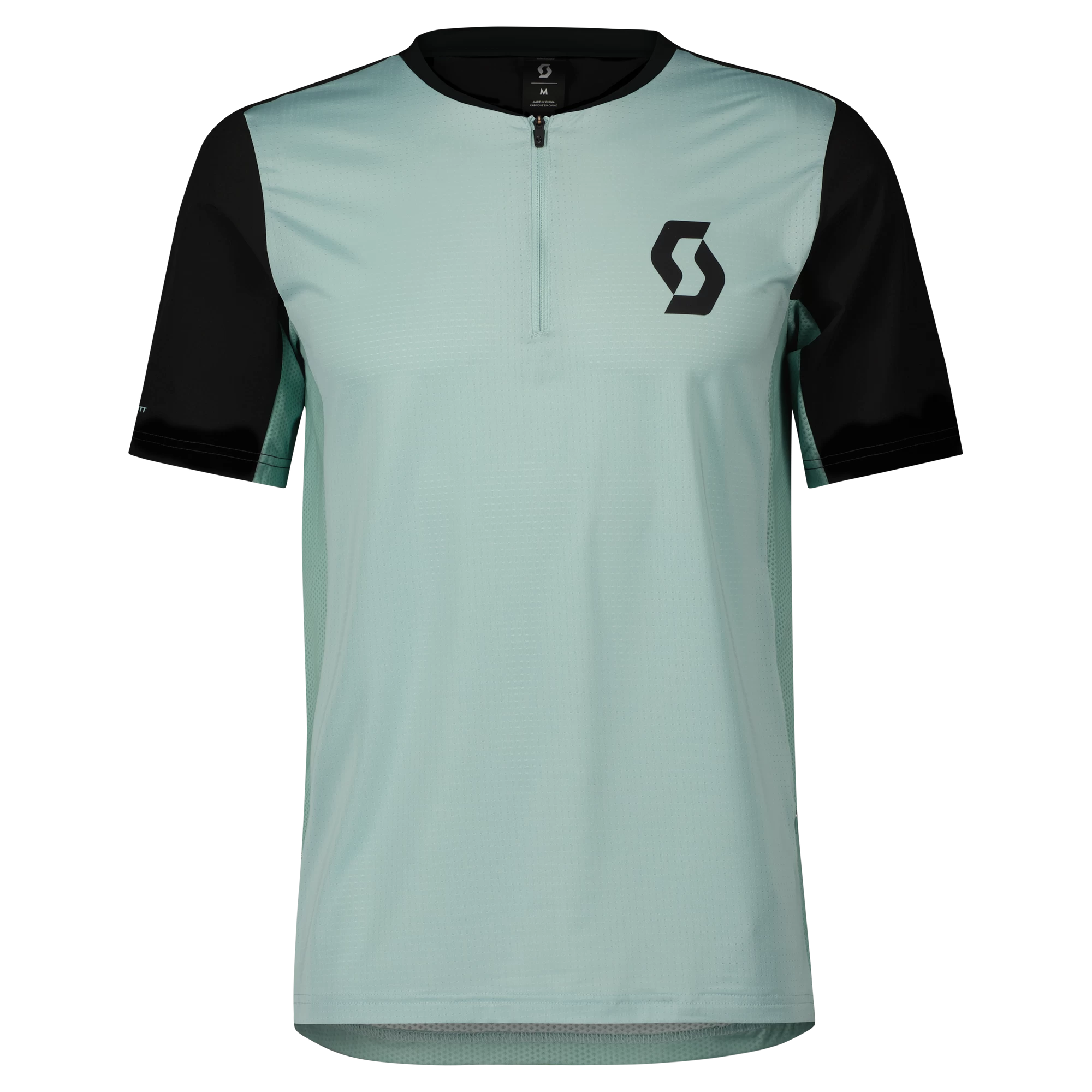 Scott Trail Vertic Zip Men's Short Sleeve Jersey - Fir Green/Black