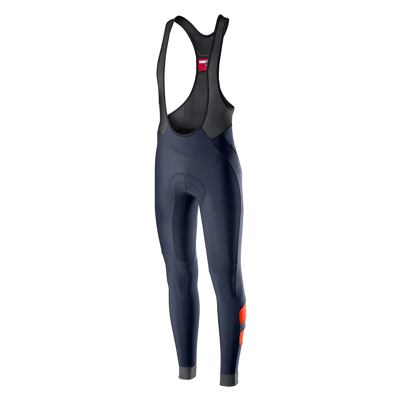 Castelli Velocissimo 4 Bib Tights - Dark Steel Blue/Orange