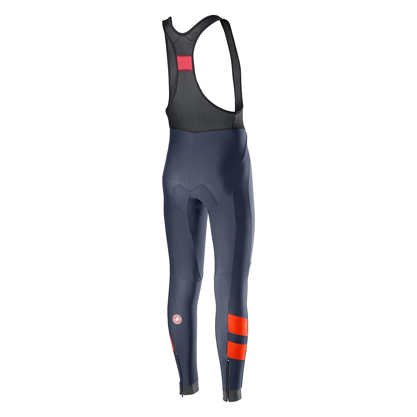 Castelli Velocissimo 4 Bib Tights - Dark Steel Blue/Orange - Image 4