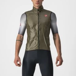 Castelli Aria Men's Windproof Vest - Moss Brown