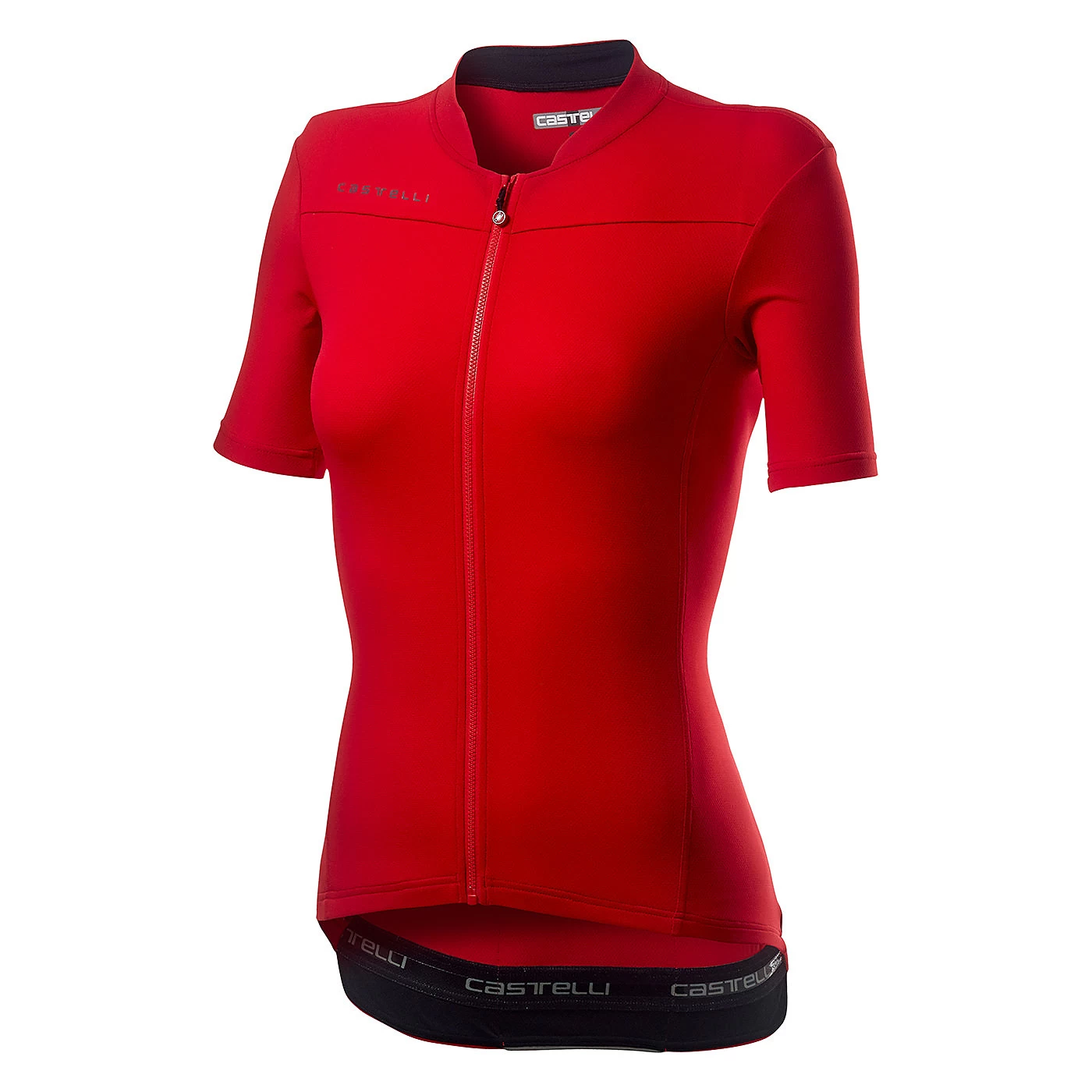 Castelli Anima 3 Womens Short Sleeve Jersey - Light Black/Red - Image 2