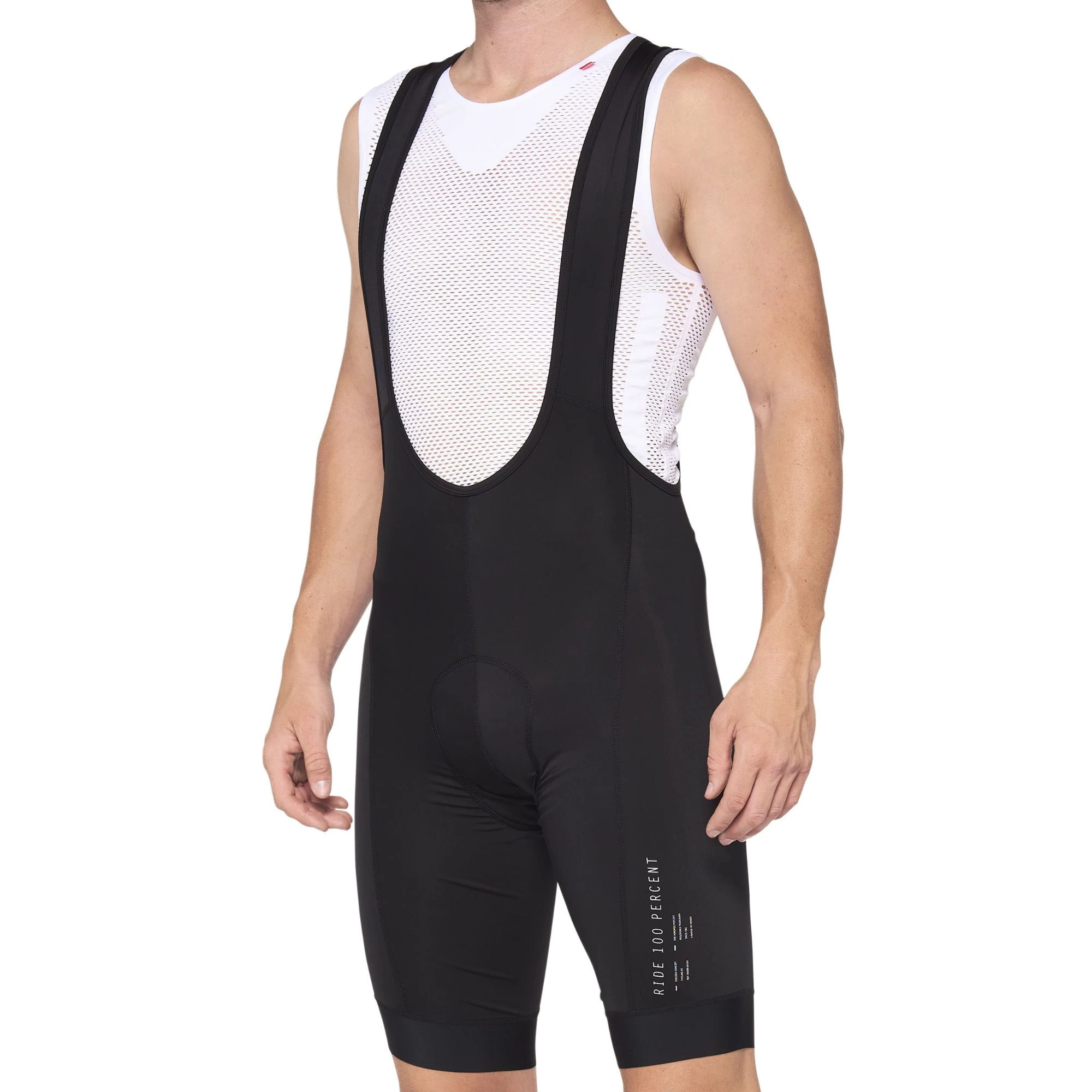 100 Percent Exceeda Men's Bib Shorts - Black/White - Image 2