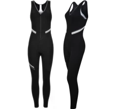 Funkier Thermesse Ladies Winter Double Strap Bib Tights - Black