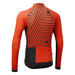 Altura Icon Long Sleeve Jersey - Hex-Repeat - Orange/Navy