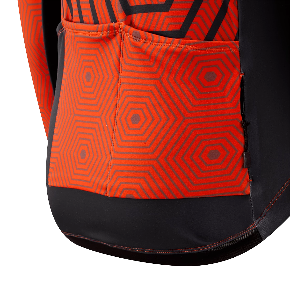 Altura Icon Long Sleeve Jersey - Hex-Repeat - Orange/Navy - Image 2