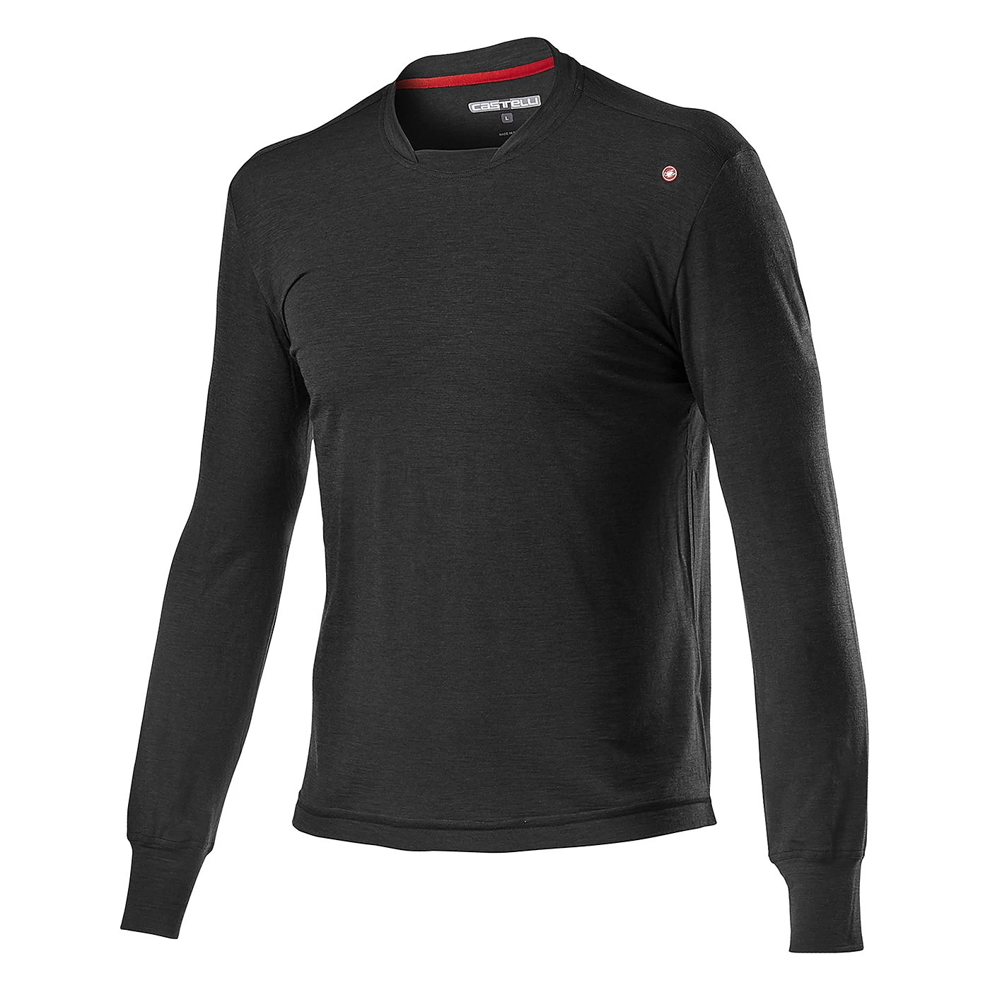 Castelli Merino Long Sleeve Technical T-Shirt - Light Black