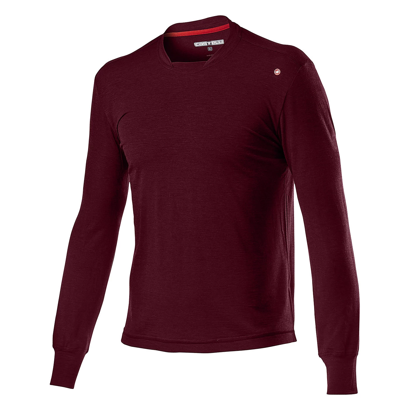 Castelli Merino Long Sleeve Technical T-Shirt - Light Black - Image 2