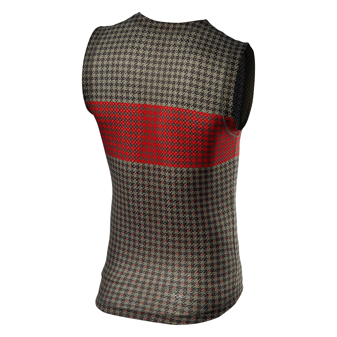 Castelli Pro Mesh Mens Sleeveless Base Layer - Bark Green/Fiery Red - Image 2