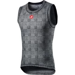 Castelli Pro Mesh Mens Sleeveless Base Layer - Bark Green/Fiery Red
