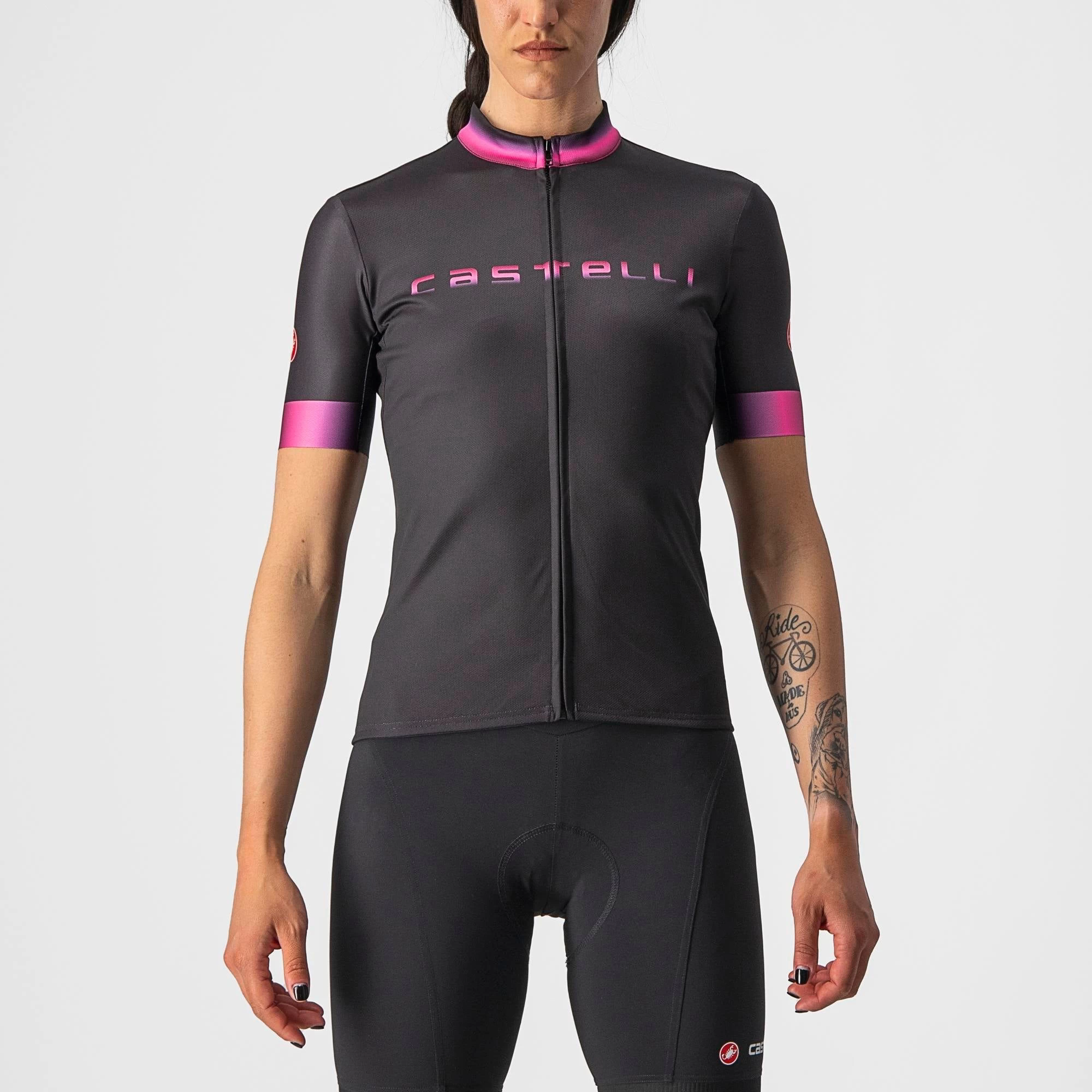 Castelli Gradient Women's Short Sleeve Jersey - Light Black - Image 3