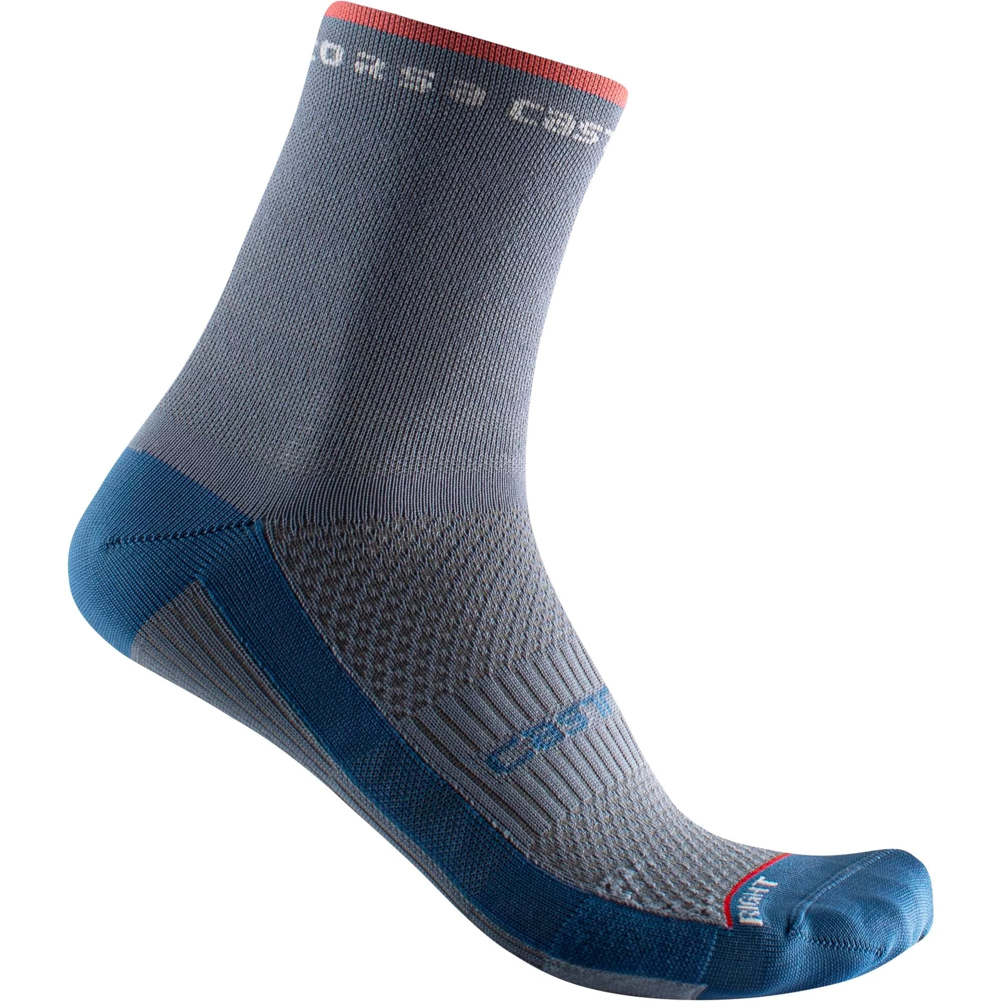 Castelli Rosso Corsa 11 Women's Socks - Skylight/Pop Orange - Image 2
