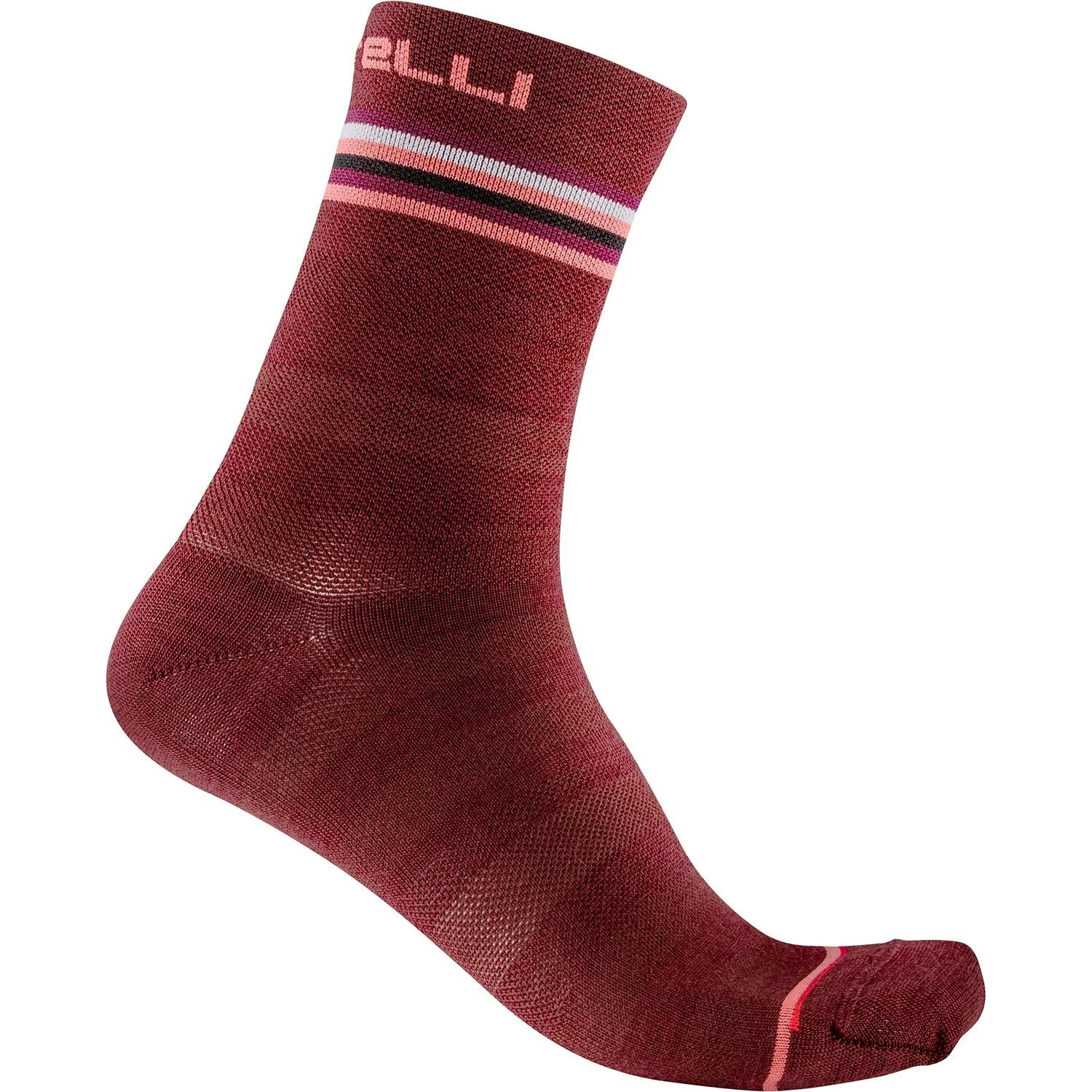 Castelli Go 15 Women's Socks - Dark Grey/White-Red - Image 2