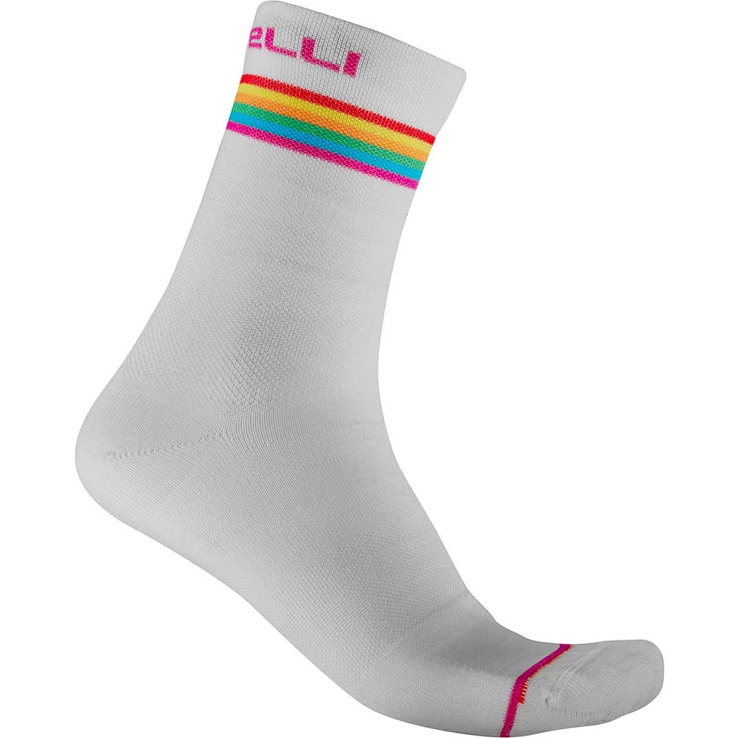 Castelli Go 15 Women's Socks - White/Fuchsia - Image 4