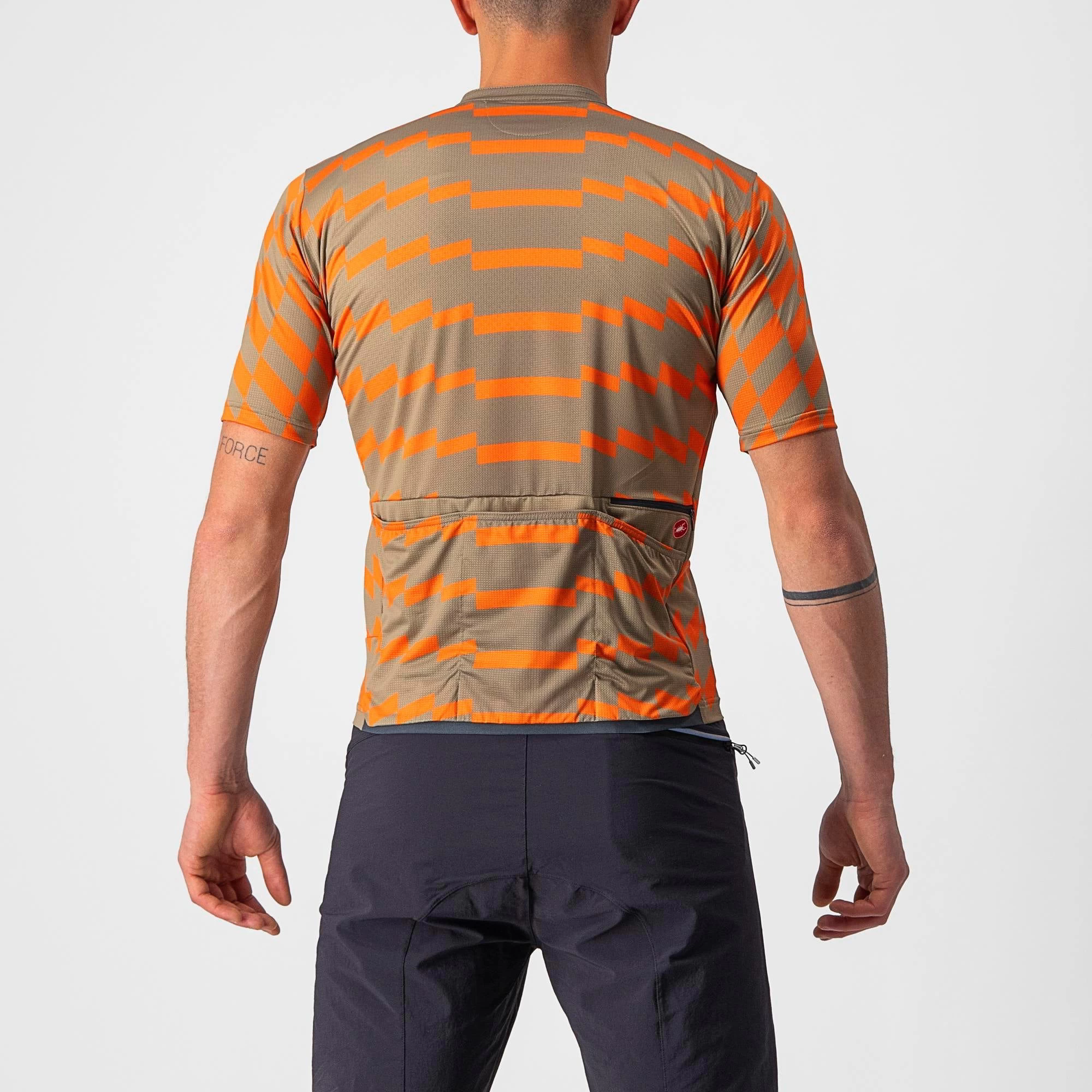 Castelli Unlimited Sterrato Men's Short Sleeve Jersey - Olive Green/Orange Rust - Image 4