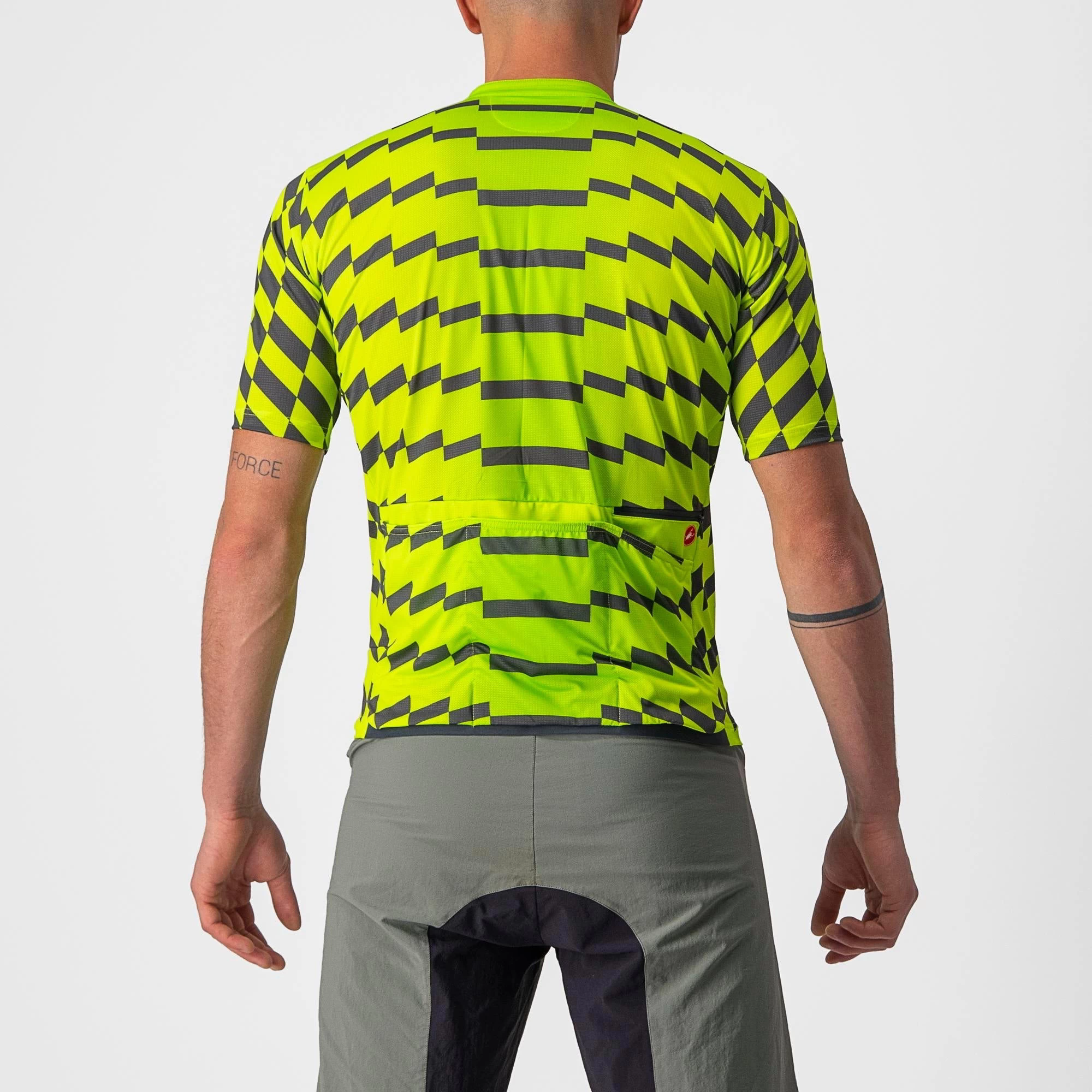 Castelli Unlimited Sterrato Men's Short Sleeve Jersey - Electric Lime/Dark Grey - Image 2