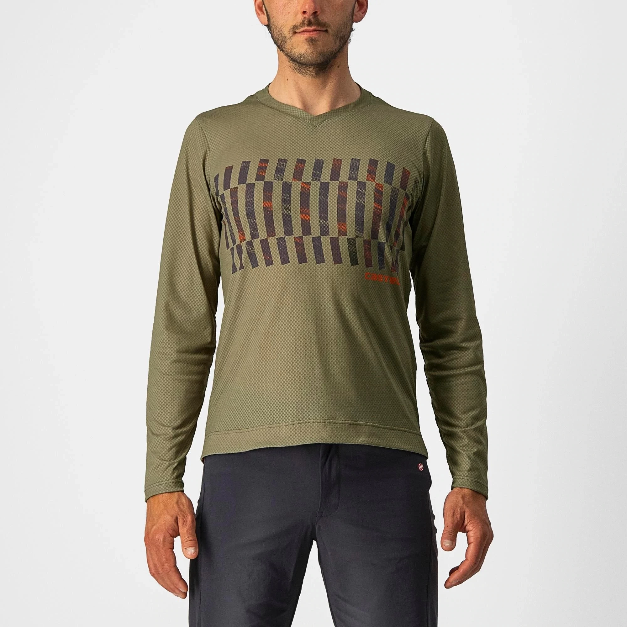 Castelli Trail Tech Men's Long Sleeve T-Shirt - Electric Lime/Dark Lime - Image 4