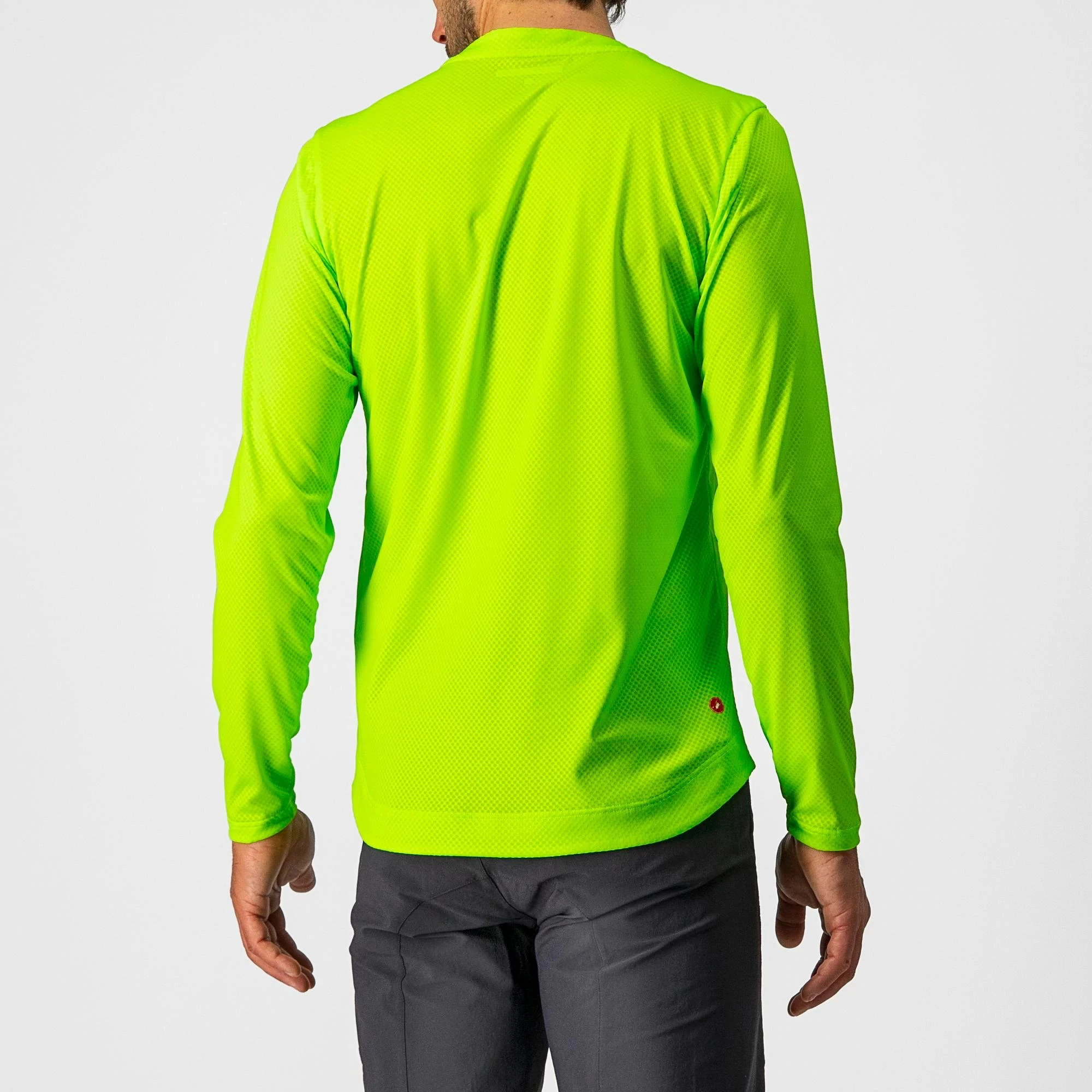 Castelli Trail Tech Men's Long Sleeve T-Shirt - Electric Lime/Dark Lime - Image 5