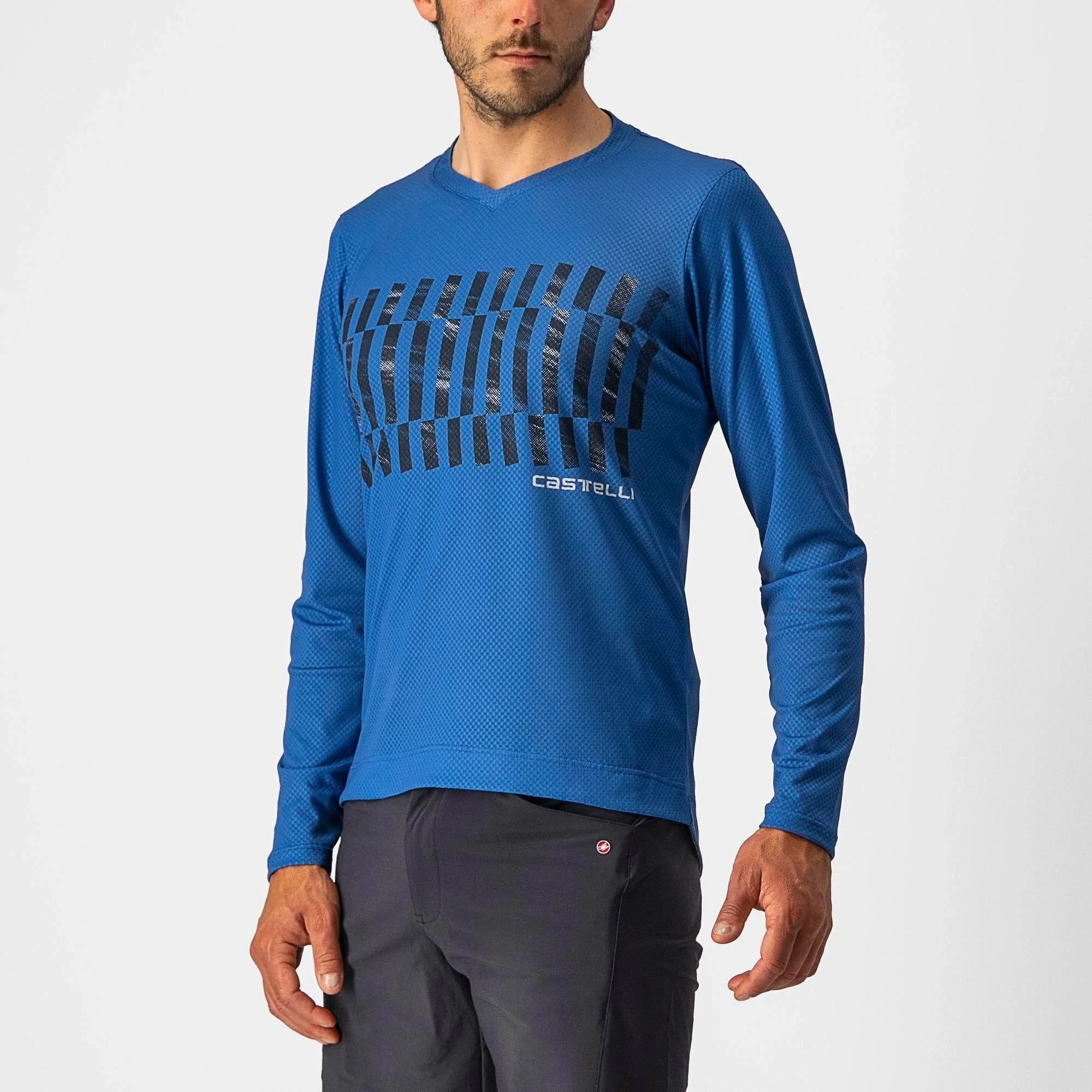 Castelli Trail Tech Men's Long Sleeve T-Shirt - Electric Lime/Dark Lime - Image 3