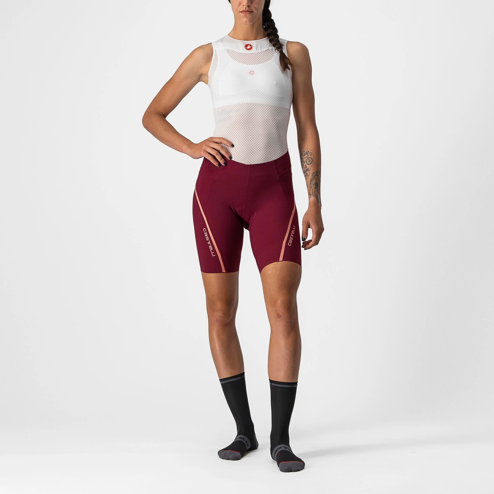 Castelli Velocissima 3 Women's Shorts - Bordeaux/Blush - Image 2