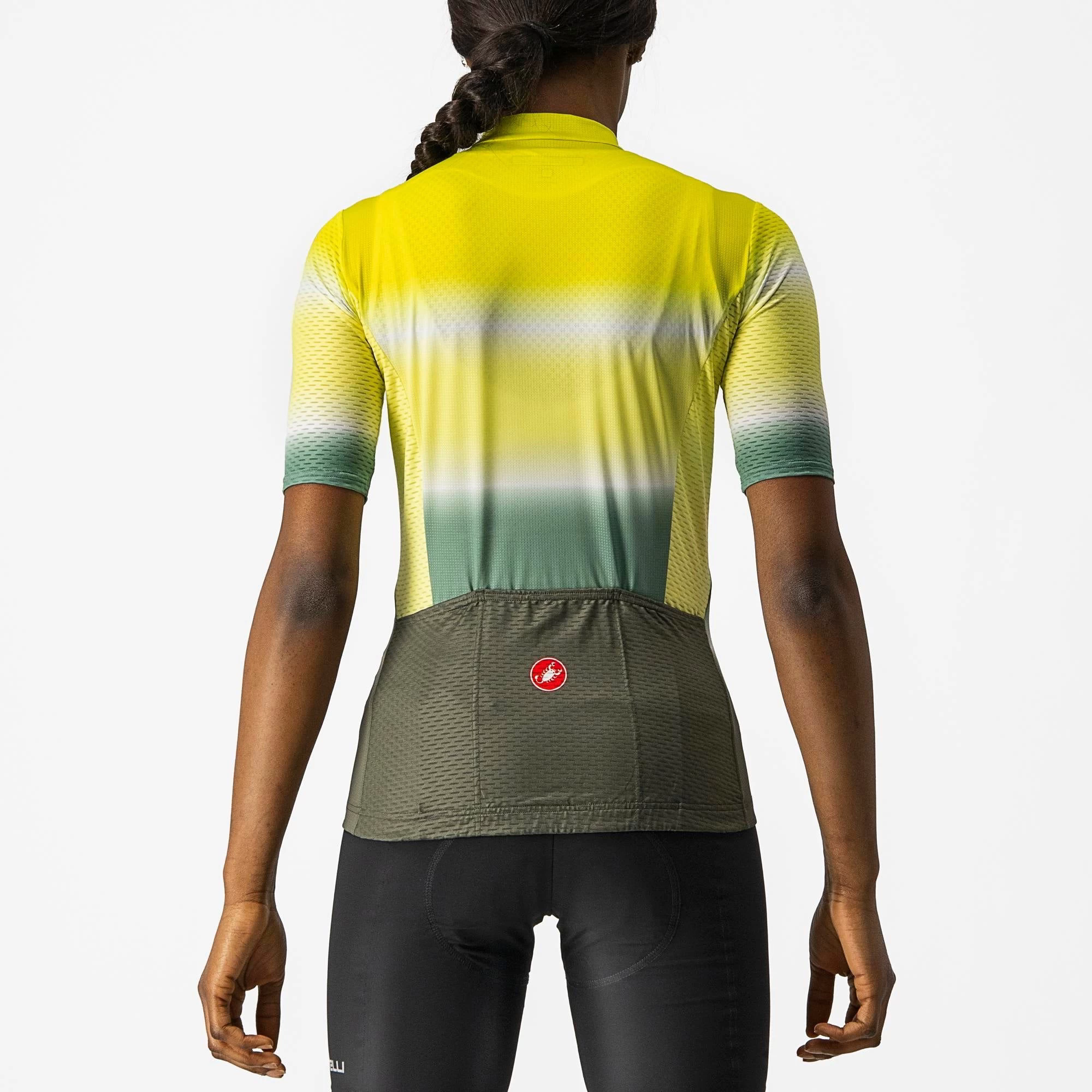 Castelli Dolce Women's Short Sleeve Jersey - Sulphur/Military Green - Image 3