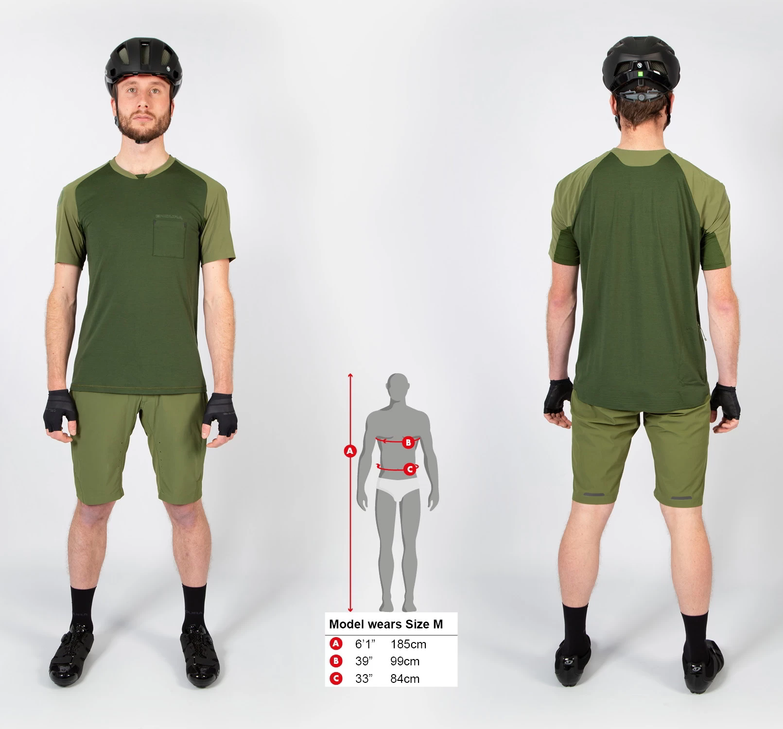 Endura GV500 Foyle Men's Causal T-Shirt - Olive Green