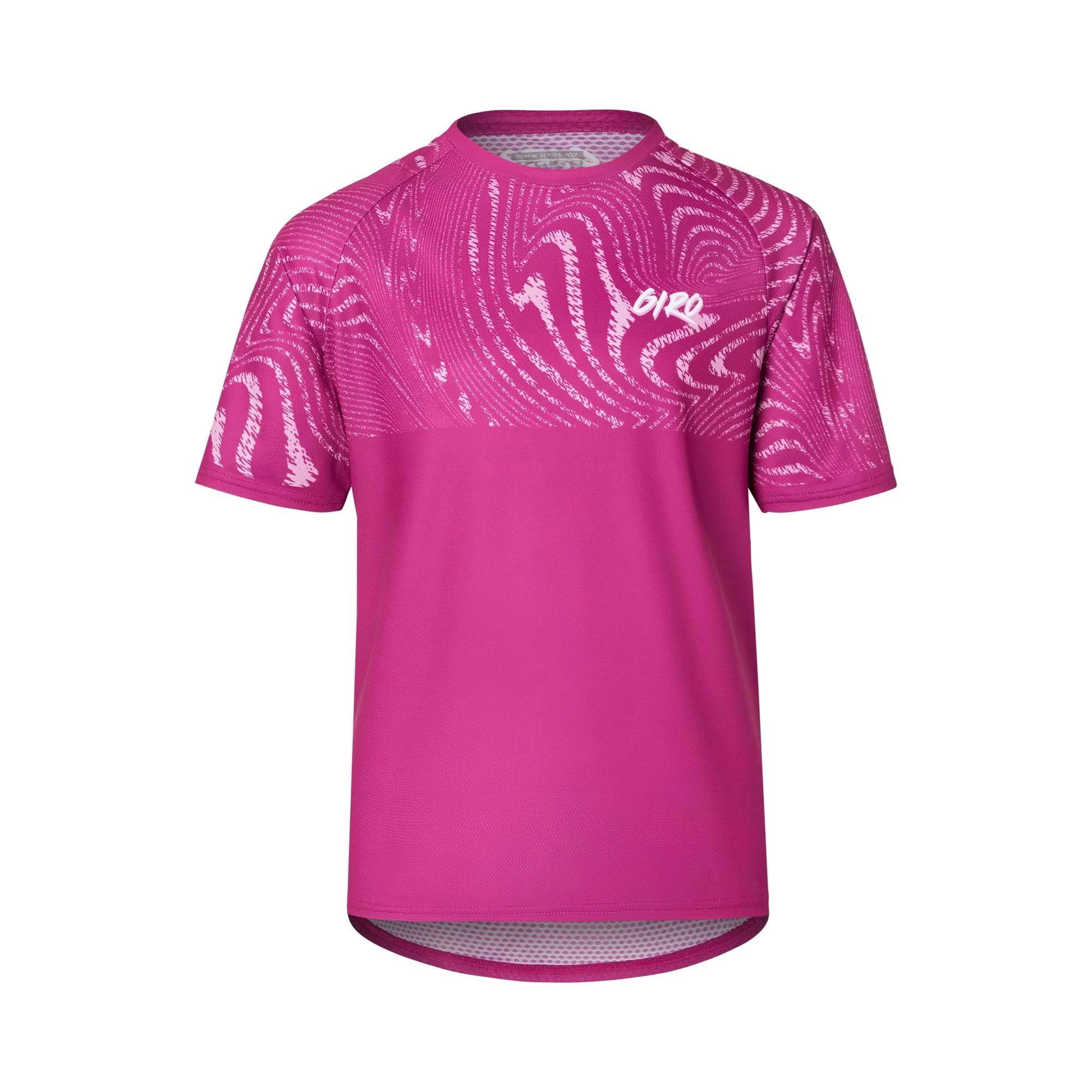 Giro Roust Youth Short Sleeve Jersey - Pink Ripple - Image 3
