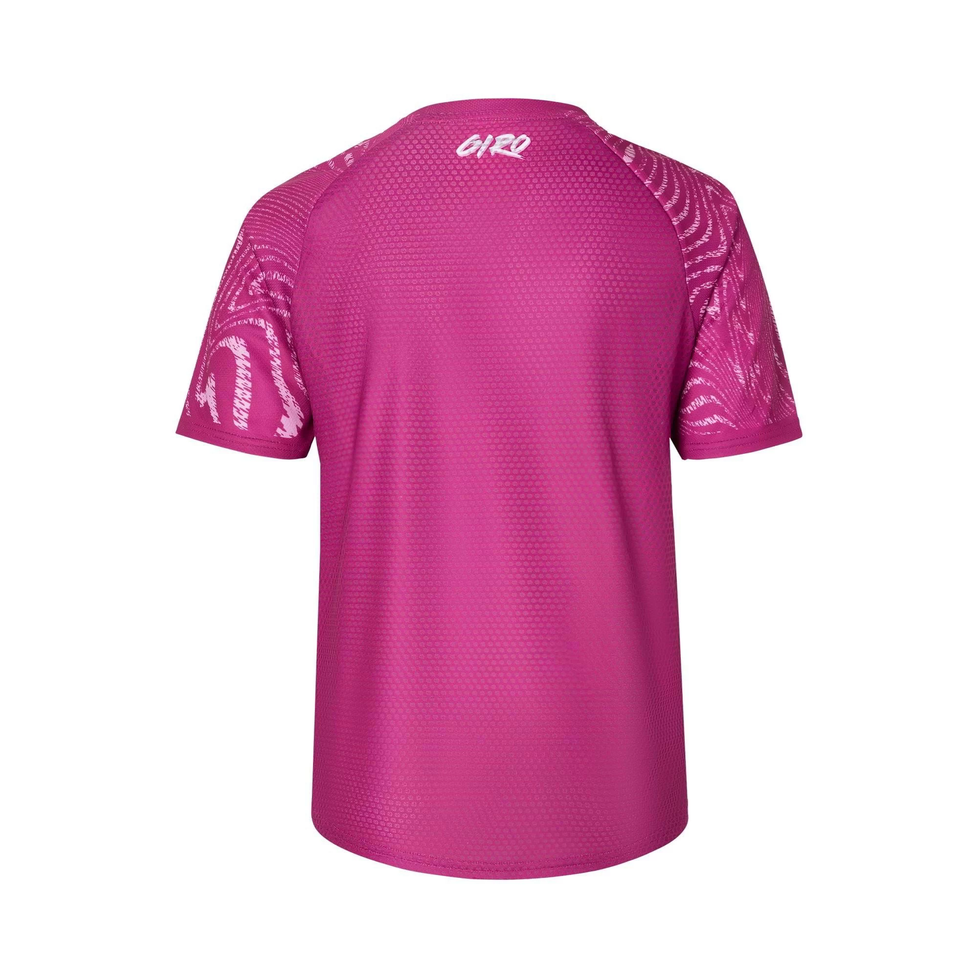 Giro Roust Youth Short Sleeve Jersey - Pink Ripple - Image 4