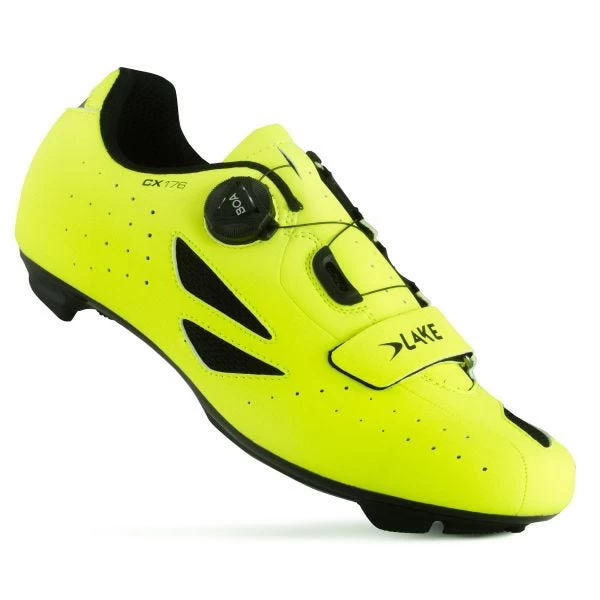 Lake CX176 Road Shoes - Hi-Viz Yellow - Image 3