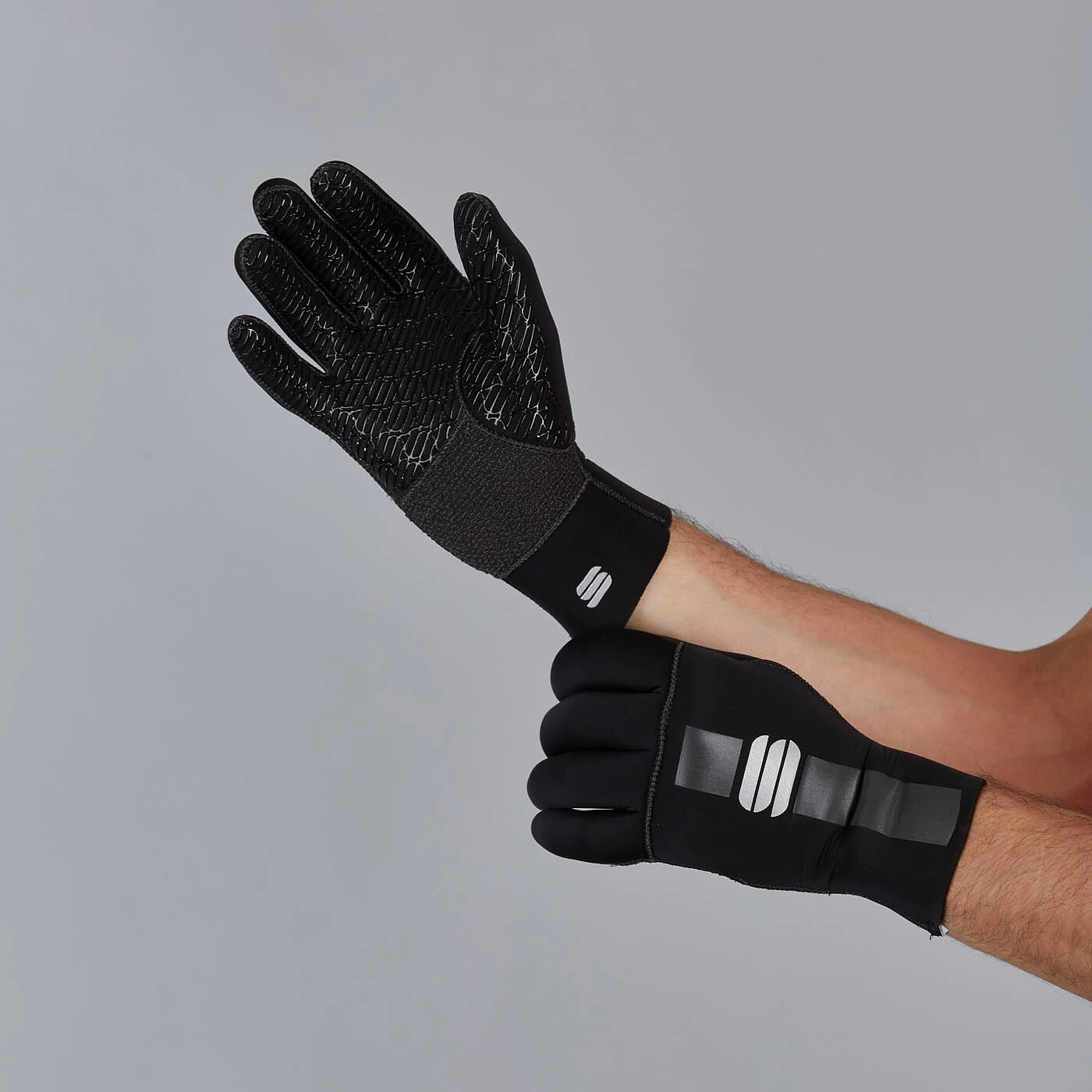 Sportful Neoprene Long Finger Gloves - Black - Image 2